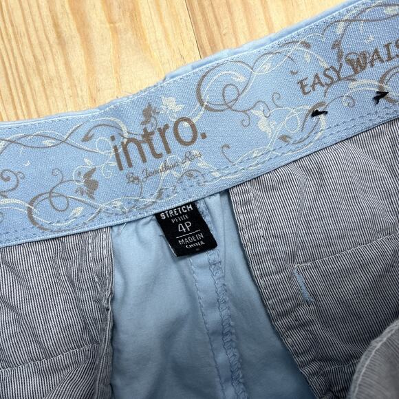 Intro by Jonathan Ross Women's Regular Fit Stretch Chino Short Blue Sz 4P - Picture 3 of 5